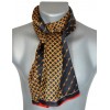 Foulard soie homme noir jaune rouge