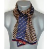 Foulard soie homme bleu jaune rouge