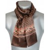 Foulard soie homme marron frise