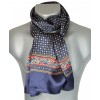 Foulard soie homme bleu frise