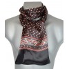 Foulard soie homme noir frise