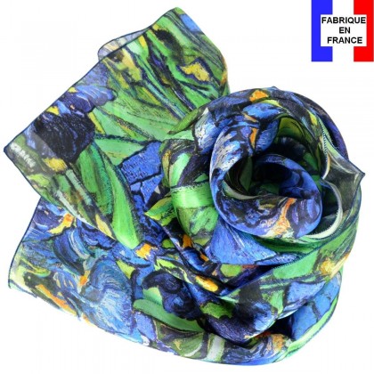 Echarpe en soie Van Gogh - Les Iris
