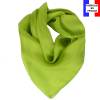 Carré en soie 70cm vert olive made in France