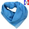 Carré en soie 70cm bleu cobalt made in France