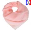 Carré en soie 70cm rose clair made in France