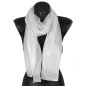 Foulard en soie blanc uni made in France
