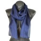 Foulard en soie bleu marine uni made in France