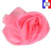 Echarpe en soie rose bonbon unie made in France