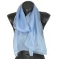 Foulard en soie bleu ciel uni made in France