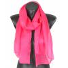 Echarpe en soie rose fuchsia unie made in France