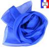 Echarpe en soie bleu électrique made in France