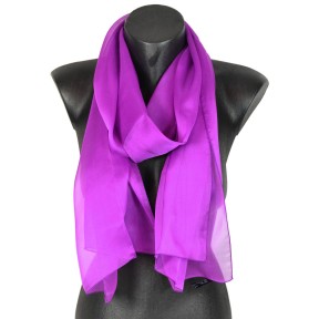 Foulard en soie magenta uni made in France