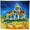 Foulard carré motif tableau Eglise Van Gogh