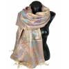 Pashmina en soie antique beige