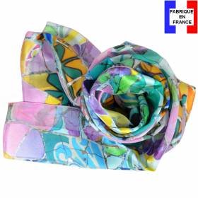 Echarpe en soie Gaudi – Fleurs Mauresques