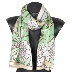 Echarpe en soie Mucha – Le Laurier