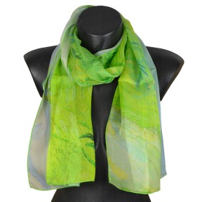 Echarpe en soie Van Gogh – Green wheat fields