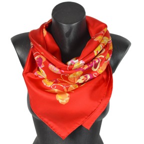 Carré de soie Dufy – Papillons vs rouge