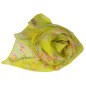 Foulard en soie Bouquet de printemps jaune made in France