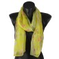Foulard en soie Bouquet de printemps jaune made in France