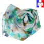 Foulard en soie Puzzle vert made in France Foulard en soie Puzzle vert made in France