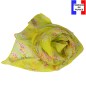 Foulard en soie Bouquet de printemps jaune made in France