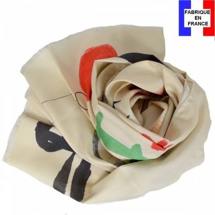 Echarpe en soie Miro, Makimono