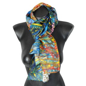 Echarpe en soie Combas, L'autiste