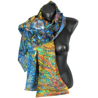 Echarpe en soie Combas, L'autiste