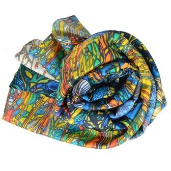 Echarpe en soie Combas, L'autiste