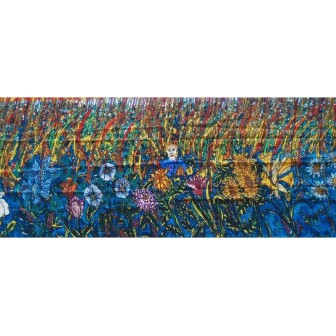 Echarpe en soie Combas, L'autiste