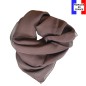 Carré en soie 65cm marron made in France
