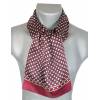 Foulard homme en soie bordeaux fleurs blanches