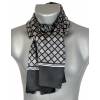 Foulard en soie homme damier noir