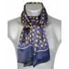 Foulard en soie homme damier bleu