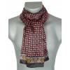 Foulard en soie paisley frise noir-rouge