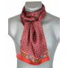 Foulard en soie paisley frise rouge