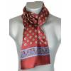 Foulard en soie bordeaux à fleurs