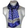 Foulard en soie bleu à fleurs