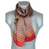 Foulard en soie rouge et orange