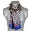 Foulard en soie bleu et rouge