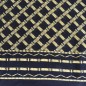 Foulard homme en soie noir et beige croisillons