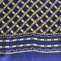 Foulard homme en soie marine et beige croisillons Foulard homme en soie marine et beige croisillons