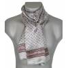 Foulard homme en soie gris et rouge