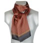 Foulard soie homme ronds - noir et rouge