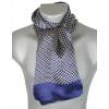 Foulard homme en soie bleu à dauphins
