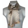 Foulard homme en soie marron croisillons