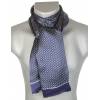 Foulard soie homme petits carrés bleu