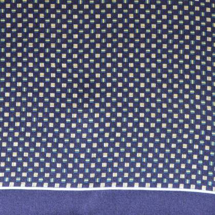 Foulard soie homme petits carrés bleu