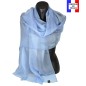 Etole soie cérémonie bleu-ciel made in France